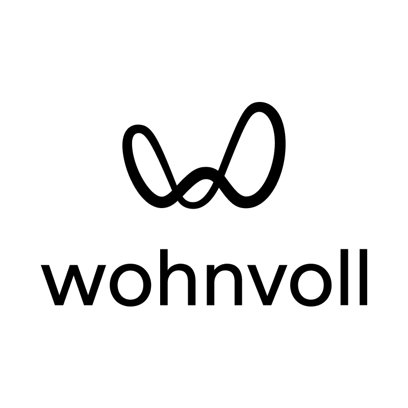 Wohnvoll brand logo in positive design